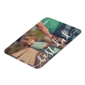 最高のシンプルよくはしゃぐモダンパパスクリプトの写真 マグネット (左側)