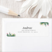 最高のシンプルエレガント2組戻りアドレスのラベル ラベル (インサイチュ)