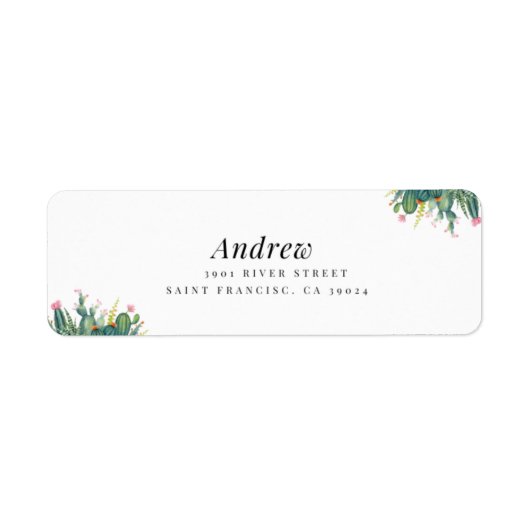 最高のシンプルエレガント2組戻りアドレスのラベル ラベル (正面)