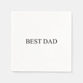 最高のシンプルタイポグラフィ黒エレガントセリフ スタンダードカクテルナプキン (正面)