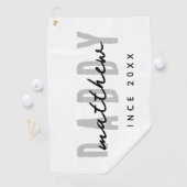 最高のシンプルパパモダンエレガント父の日 ゴルフタオル (インサイチュ)