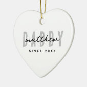 最高のシンプルパパモダンエレガント父の日 セラミックオーナメント (左)