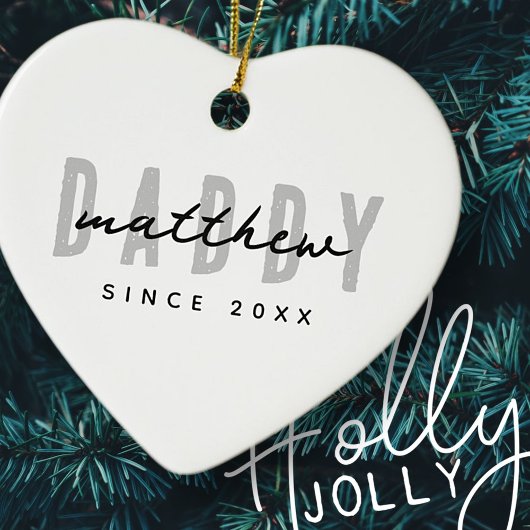 最高のシンプルパパモダンエレガント父の日 セラミックオーナメント