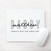 最高のシンプルパパモダンエレガント父の日 マウスパッド (マウス)