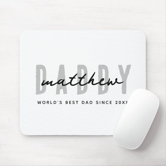 最高のシンプルパパモダンエレガント父の日 マウスパッド (マウス)