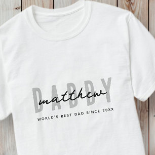 最高のシンプルパパモダンエレガント父の日 Tシャツ
