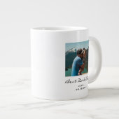 最高のシンプルパパScript Photo Gift ジャンボコーヒーマグカップ (正面右)