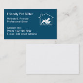最高のシンプルペットシッター名刺 名刺 (正面/裏面)