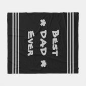 最高のシンプルモダンカッコいいScript Black フリースブランケット (正面(横))