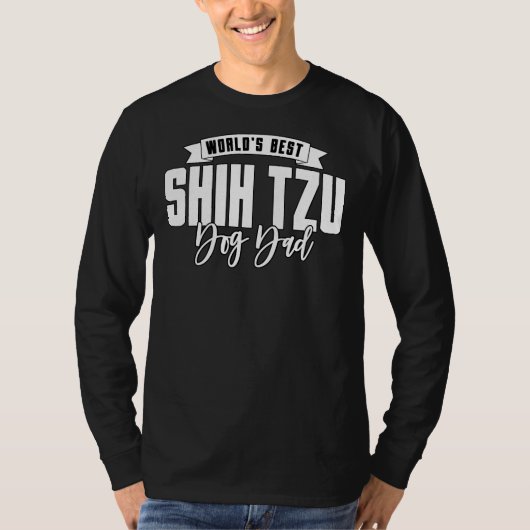 最高のシーズー(犬)ズドッグパパ Tシャツ (正面)