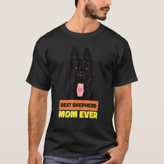 最高のジャーマンシェパードママ ジャーマンシェパードデザイン Tシャツ