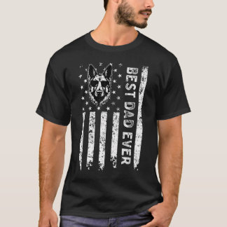 最高のジャーマンシェパード犬パパ アメリカ合衆国 父の日 Tシャツ