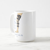 最高のスキートリップエバおもしろいーニーブレース コーヒーマグカップ (正面左)