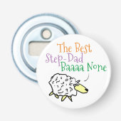 最高のステップパパのための羊のデザイン 栓抜き (正面)