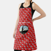 最高のストップ黒/ 赤と白パパ エプロン (インサイチュ)