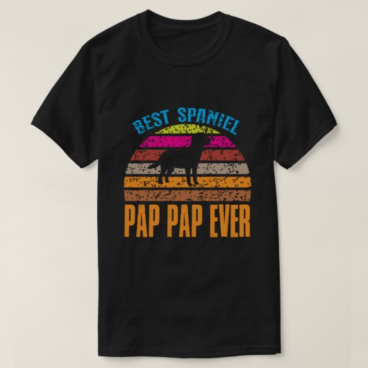 最高のスパニエル犬PAPエバヴィンテージ Tシャツ (デザイン正面)