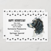 最高のスプリンガースパニエル犬パパ 父の日 シーズンカード (正面/裏面)