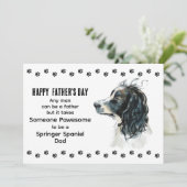 最高のスプリンガースパニエル犬パパ 父の日 シーズンカード (スタンド正面)