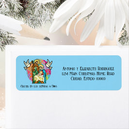 最高のスペインのクリスマスで神に栄光を ラベル