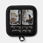 最高のセラピストは毛皮と4本の脚2フォトブラック 鍋敷き (正面)