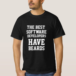 最高のソフトウェア開発者にはひげがある Tシャツ