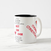 最高のソンはヘッドセ聞ットで音楽に興味がある ツートーンマグカップ (正面右)