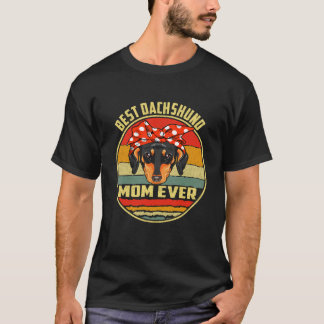 最高のダックスフントのママ ヴィンテージ Tシャツ