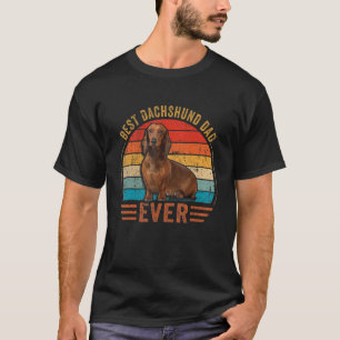 最高のダックスフンドパパ ヴィンテージ レトロ ダックスフンド Tシャツ