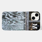 最高のダッド 使い込まれたウッドイニシャル Case-Mate iPhoneケース (裏面 (横))