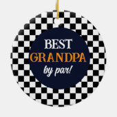 最高のチェックモダン セラミックオーナメント (裏面)