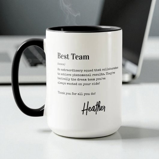 最高のチームへの感謝の気持ちを込めた社員への感謝のギフト マグカップ
