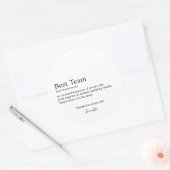 最高のチーム企業のスタッフの評価スタッフ ラウンドシール (封筒)