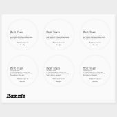 最高のチーム企業のスタッフの評価スタッフ ラウンドシール (シート)