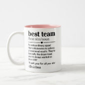 最高のチーム定義 ツートーンマグカップ (左)