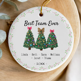 最高のチーム コワーカークォケット クリスマスツリー セラミックオーナメント