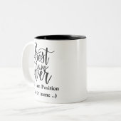 最高のチーム | 名前入りギフト ツートーンマグカップ (正面左)
