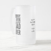 最高のツインドーターパパエバーファーズデイ フロストグラスビールジョッキ (正面左)