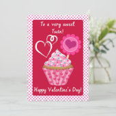 最高のツインピンクのカップケーキのためのバ飾ンタイン (スタンド正面)