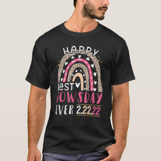 最高のツーサイデイを願って!2 22 22 ピンクのヒョウ 面白い Tシャツ