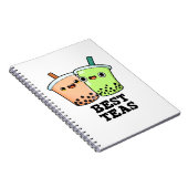 最高のティー 面白いベストフレンド ボバティーパン ノートブック (右側)