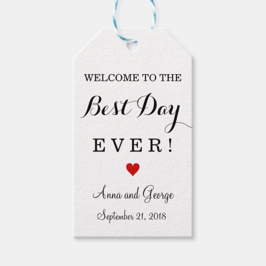 最高のディエバパーソナライズされた結婚式の引き出物ラベル ギフトタグ (正面)