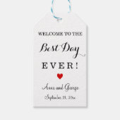 最高のディエバパーソナライズされた結婚式の引き出物ラベル ギフトタグ (正面)