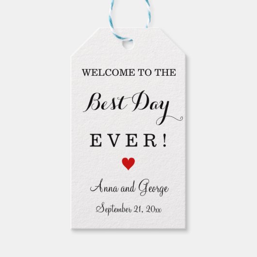 最高のディエバパーソナライズされた結婚式の引き出物ラベル ギフトタグ (正面)