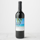 最高のディ・エバービーチ結婚式 ワインラベル (正面)