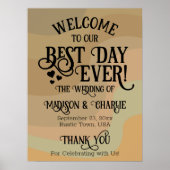 最高のデイエバーアーストーンレトロの結婚歓迎 ポスター (正面)