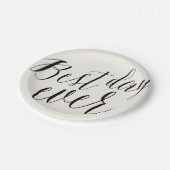 最高のデイエバートレンディーブラックスクリプモダント結婚ズ ペーパープレート (アングル)