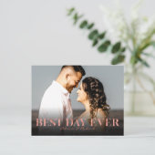 最高のデイエバーバラ金ゴールド結婚の感謝を忘れない ポストカード (スタンド正面)