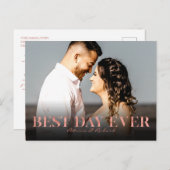 最高のデイエバーバラ金ゴールド結婚の感謝を忘れない ポストカード (正面/裏面)