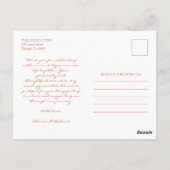 最高のデイエバーバラ金ゴールド結婚の感謝を忘れない ポストカード (裏面)