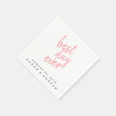 最高のデイエバーピンク結婚のカクテルナプキン スタンダードカクテルナプキン (角)